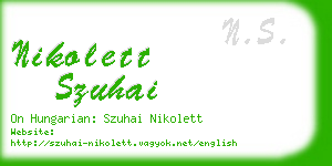 nikolett szuhai business card